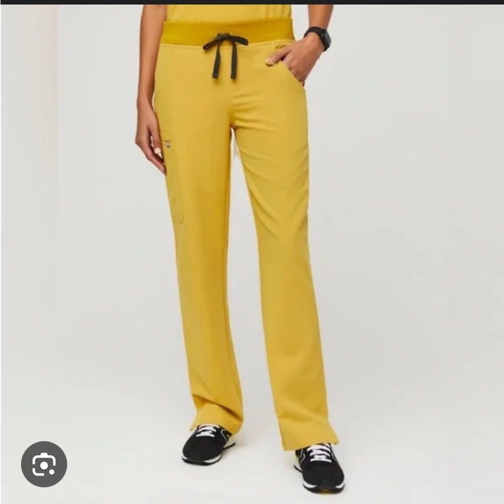 Figs Men's Cargo Pants in Bright Yellow